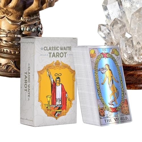 Vmiorzq Tarot-Deck für Anfänger, 78 Blatt, Orakelkarten, Wahrsagungsspiel, Werkzeuge für Männer, Frauen, Jugendliche, Zuhause, Unterhaltung Vmiorzq Tarot-Deck für Anfänger, 78 Blatt, Orakelkarten, Wahrsagungsspiel, Werkzeuge für Männer, Frauen, Jugendliche, Zuhause, Unterhaltung von Vmiorzq