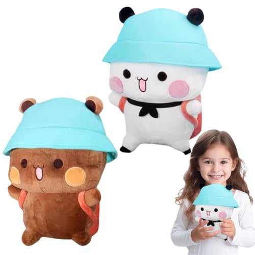 Vmxlso 2 Stück Bubu Dudu Kuscheltier, Dudu Bubu Panda Kuscheltier, Bezauberndes Weiches Bubu Dudu Plüschtier, Bubu Dudu Kawaii Kuscheltier Panda Kissen, Stofftier Panda Geschenk für Jungen und Mädchen von Vmxlso