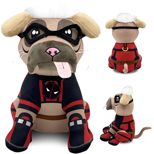 Vmxlso Dogpool Kuscheltier Hund, 25cm Dogpool Plüschtier Hund, Dogpool Plüsch Figur, Dogpool Kuscheltiere, Dogpool Stofftier Hund, Dogpool Plüschtiere Spielzeug für Fans & Sammler ab 15 Jahre von Vmxlso