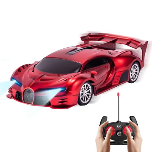 Vmxlso Ferngesteuertes Auto Kinder, 1/32 Ferngesteuertes Auto ab 3 Jahre, Auto Ferngesteuert Kinder, Remote Control Car mit Scheinwerfer, Ferngesteuert Auto Spielzeug für Jungen Mädchen (Rot) von Vmxlso