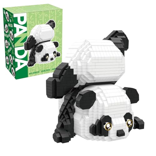 Vmxlso Klemmbausteine Panda, 1325 Stück Mini Bausteine Panda, Panda Klemmbausteine Set, Bausteine Panda für Erwachsene Kinder ab 14 Jahren, Geburtstag Geschenk von Vmxlso