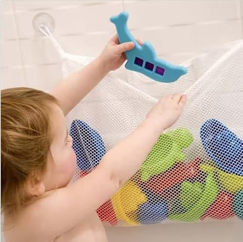 Vndnsy Badespielzeug, Aufbewahrungsset für Babybadespielzeug aus Netzmaterial, mit 36 ​​​​Badebuchstaben aus Schaumstoff, Zahlen, für 2 3 4 5 Jahre alte Jungen und Mädchen, Geschenkspielzeugset. von Vndnsy