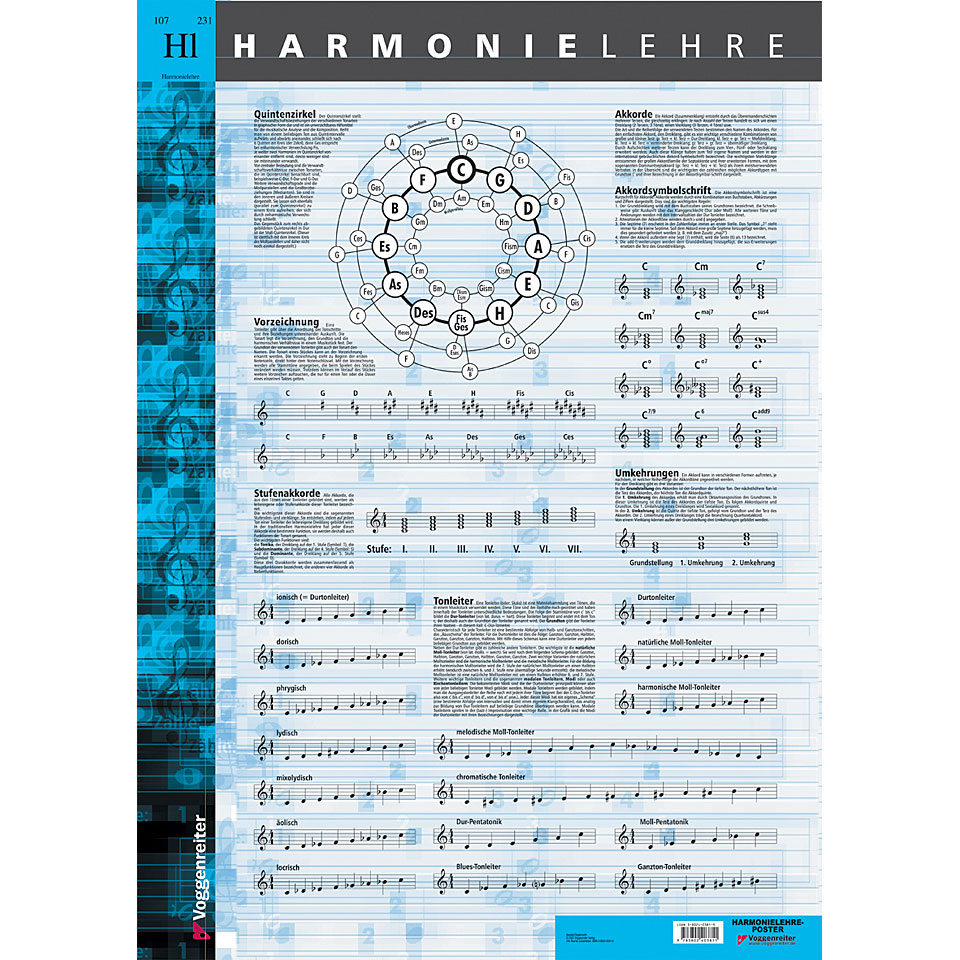 Voggenreiter Harmonielehre-Poster Poster von Voggenreiter