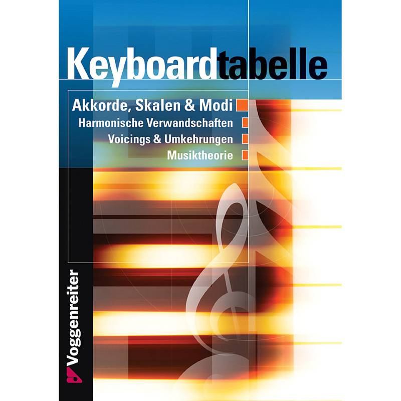 Voggenreiter Keyboardtabelle Lehrbuch von Voggenreiter