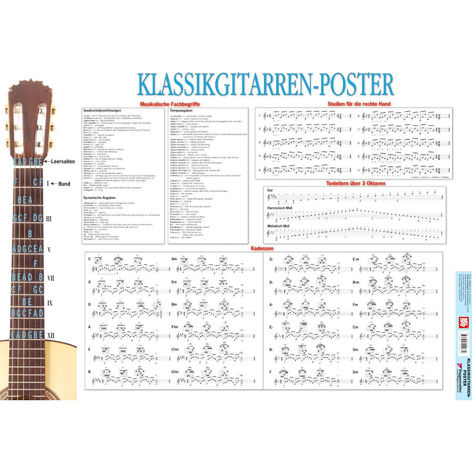 Voggenreiter Klassikgitarren-Poster Poster von Voggenreiter