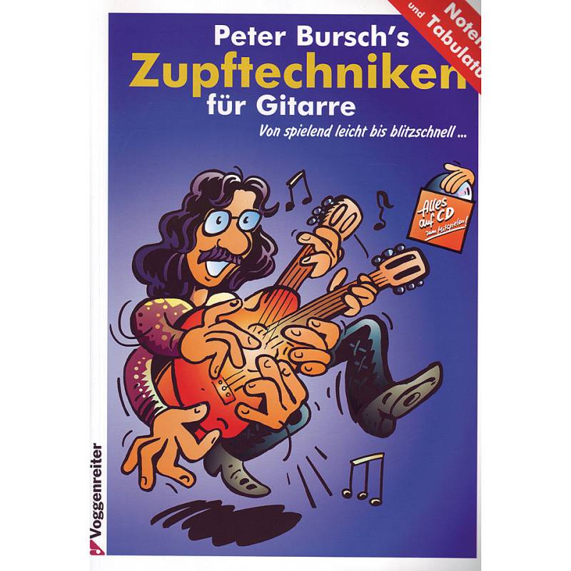 Voggenreiter Peter Burch&#39;s Zupftechniken für Gitarre Lehrbuch von Voggenreiter