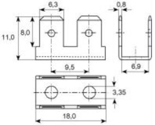 Vogt Verbindungstechnik 3871h.95 Steckzunge Steckbreite: 6.30mm Steckdicke: 0.8mm 250St. von Vogt Verbindungstechnik