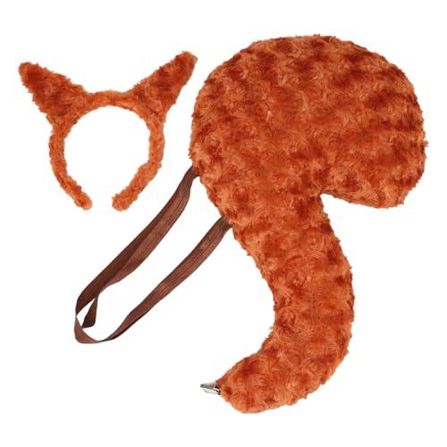Kinder-Tier-Verkleidung, Eichhörnchen-Schwanz und Stirnband, realistisches Cosplay-Zubehör für Rollenspiele, Schule, Aufführung, Halloween, Geburtstag Kinder-Tier-Verkleidung, Eichhörnchen-Schwanz und Stirnband, realistisches Cosplay-Zubehör für Rollenspiele, Schule, Aufführung, Halloween, Geburtstag von Voihamy