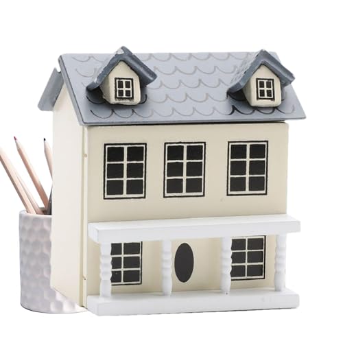 Miniaturhaus-Bausatz, Miniatur-Puppenhaus-Bausatz Villa,Villa Kleines Haus Miniatur Puppenhaus | Bastelset -Kits, handgefertigtes kleines Haus, kleine Villa-Feenhäuser für Teenager und von Voihamy