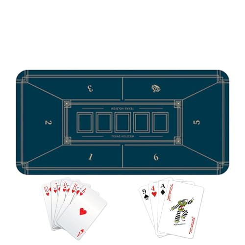 Poker-Tischmatte, Blackjack-Tischplatte - Pokertisch-Top-Layout | wasserdichte, rutschfeste Oberfläche, wasserbeständig, fortschrittliche, tragbare, zusammenklappbare Pokertischplatte für von Voihamy