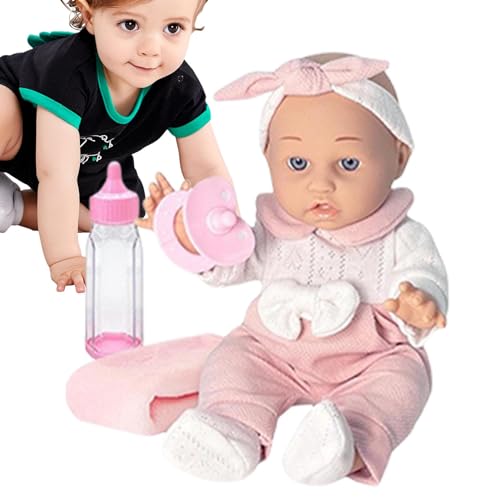 Voihamy Wiedergeborene Puppe, wiedergeborene Babys, Realistische Babypuppe, 12-Zoll-weiche wiedergeborene Kleinkind-Jungenpuppen mit Kleidung, Flasche und Schnuller, wiedergeborenes von Voihamy