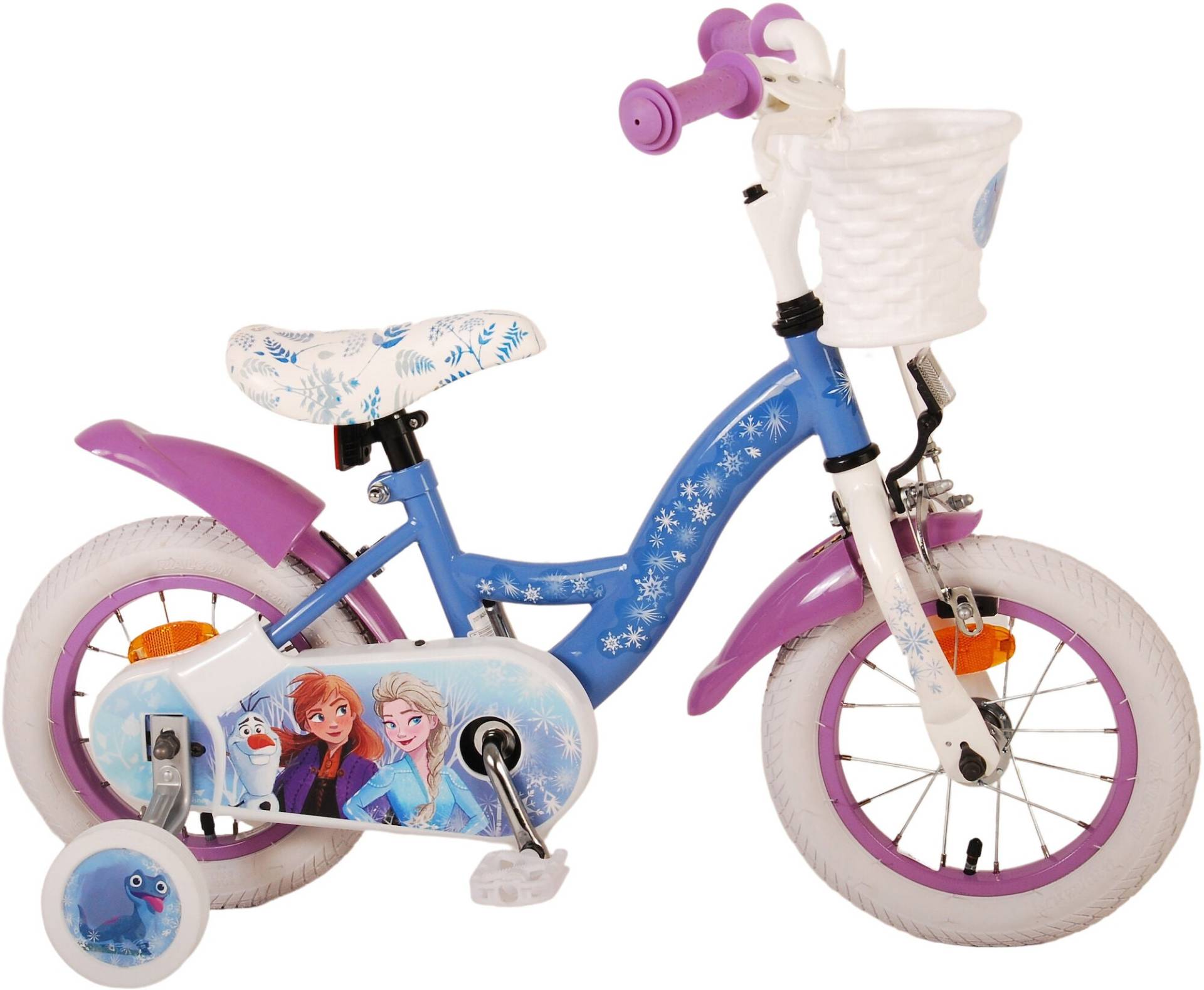 Disney Die Eiskönigin Kinderfahrrad 12 Zoll, Blau/Lila von Volare