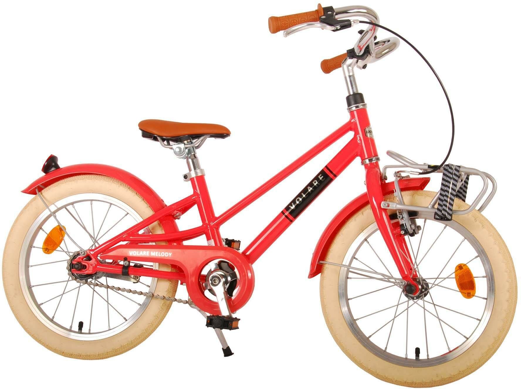 Volare Melody Kinderfahrrad 16 Zoll, Coral Red von Volare