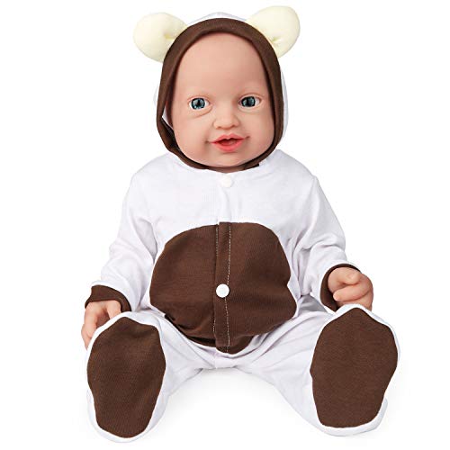 Vollence 31 cm-Vollsilikon-Babypuppen realistisch, Keine Vinyl-Puppen, lebensechte wiedergeborene Silikonpuppen realistischer Ganzsilikon-Babys als Geschenke für Kinder - Mädchen von Vollence