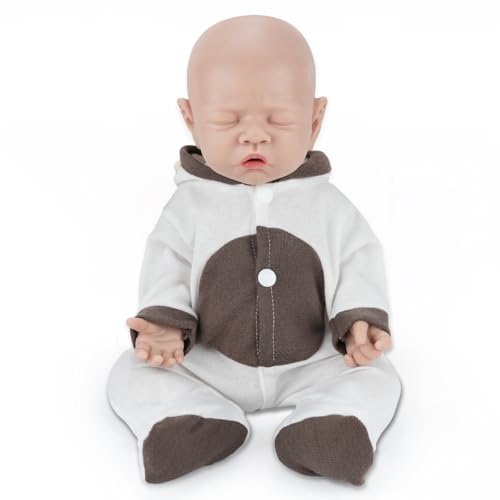 Vollence 31cm Reborn Baby Puppe Silikon, Schlafende Silikonpuppe, Realistische Babypuppe von Vollence