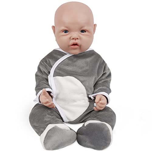 Vollence 43 cm Vollsilikon Baby Dolls, Lebensechte Reborn Realistische Baby Dolls - Junge von Vollence