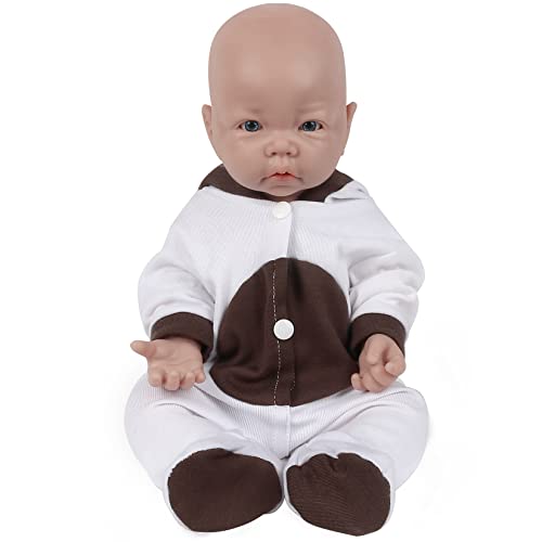 Vollence 43cm Vollsilikon Babypuppes, Nicht Vinyl Puppen,Realistische Reborn Baby Doll, Echte Baby Dolls, Lebensechte Baby Doll, Neugeborene Baby Dolls - Mädchen von Vollence