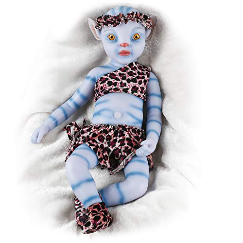 Vollence 51cm Avatar Vollsilikon Babypuppe,Nicht Vinyl Puppen,realistische lebensechte Echte Ganzkörper Silikon Baby Doll - Mädchen von Vollence