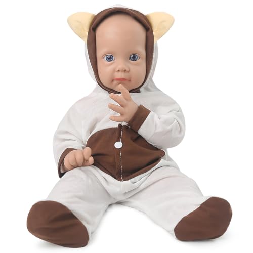 Vollence 53cm Reborn Baby Puppe aus Silikon, Realistische Neugeborene Silikonpuppe, Stressabbau Spielzeug von Vollence