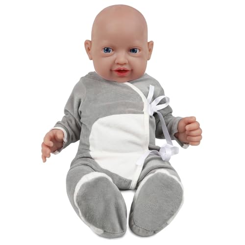 Vollence 58 cm Ganzkörper Silikon Reborn Babypuppe Junge,Vollsilikon Babypuppes,Lebensechte Reborn Babypuppen, Echte Realistische Baby Puppe - Junge von Vollence