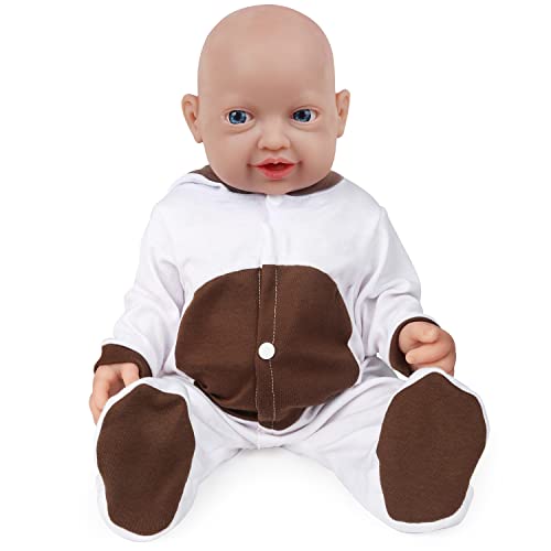 Vollence 58cm Ganzkörper Silikon Reborn Babypuppe Mädchen,Vollsilikon Babypuppes, Lebensechte Reborn Babypuppen, Kinderpuppe Baby Doll - Mädchen von Vollence