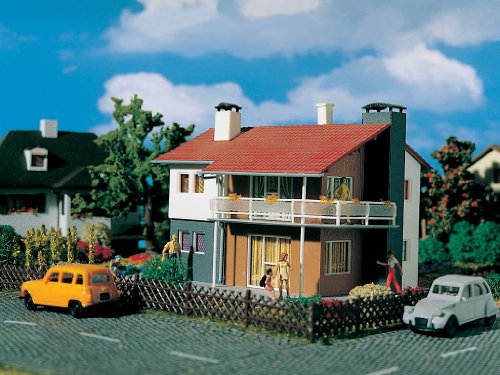 Vollmer Miniaturhaus - Modernes Zweifamilienhaus - 1:87 - Für Erwachsene Männer - Jungen von Vollmer