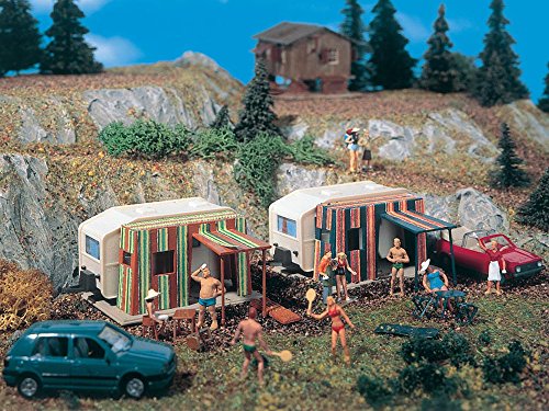 Vollmer Campingwagen 2 Stück (HO) Bausatz für Campingwagen (7 x 6 x 3 cm) von Vollmer