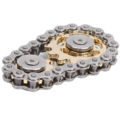 Vomeko Chain Gear Fidget Spinner, Bike Chain Gear Fidget Spinner, Metallkettenradkette Fidget Toy, Focus Finger Spinning Toy Für Angst, Linderung von Langeweile von Vomeko