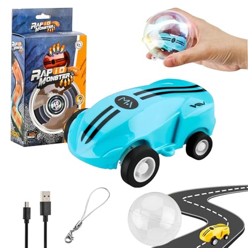 Flashspin Mini Racer, Flash Spin Mini Racer,Rapid Monster Toys, 360 Degree High-Speed Rotation Mini Toy Cars, Two-Speed Shift, USB Rechargeable (Blue) von Vopetroy