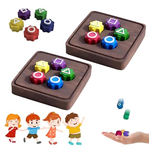 Vopetroy Gonggi Korean Game, Korean Gonggi Game, Korean Traditional Play Game, Gonggi Jack Stone Pebbles Set, Stone Catching Game, Hand Eye Coordination Training Toy (with Base,2 Set) von Vopetroy