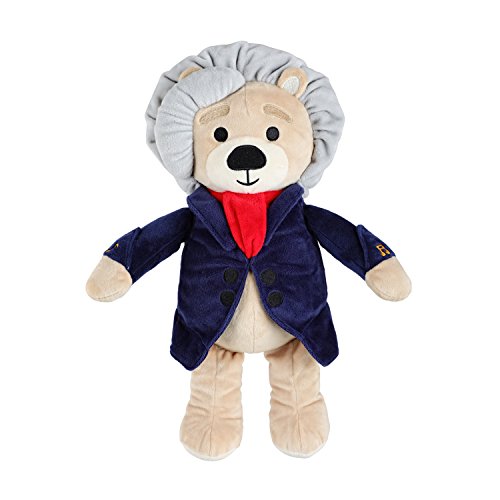 Vosego Ludwig Van Beethoven Baby Musik Teddybär Plüschtier, 40 Min. Klassische Musik für Babys, 38 cm Großes Baby Kuscheltier mit Beruhigender Entspannungsmusik, Baby Geschenk Spielzeug Stofftier von Vosego