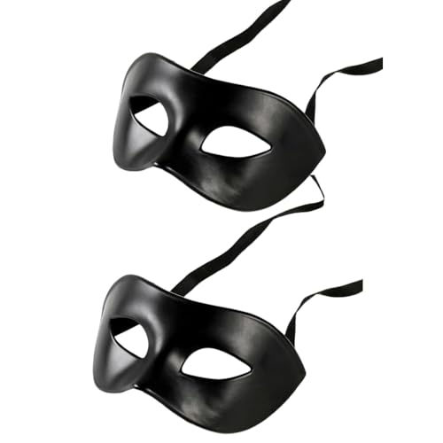 2 Venedig Masken Herrenmasken Schwarze Masken Maskerade Vintage Augenmasken Halloween Maskerade Kostüm Masken Fasching Crossdressing Damen Maskerade Masken Venedig Masken Fasching Cosplay von Votvlog