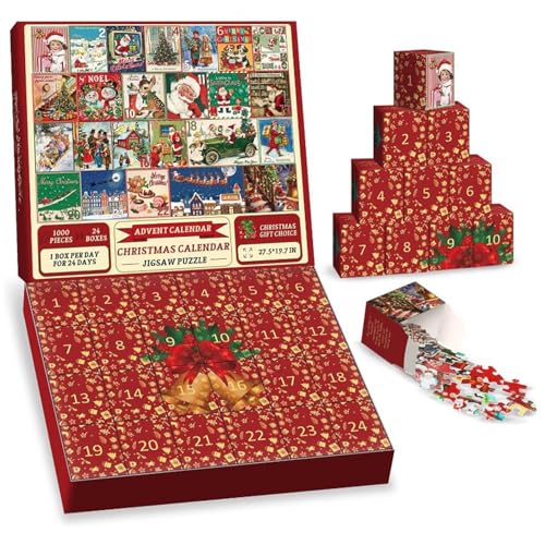 2024 Christmas, 1000 Teile, Puzzle, Weihnachtsland-Puzzle, Puzzle für Christmas, perfekt für Freunde und Familien von Vriusi