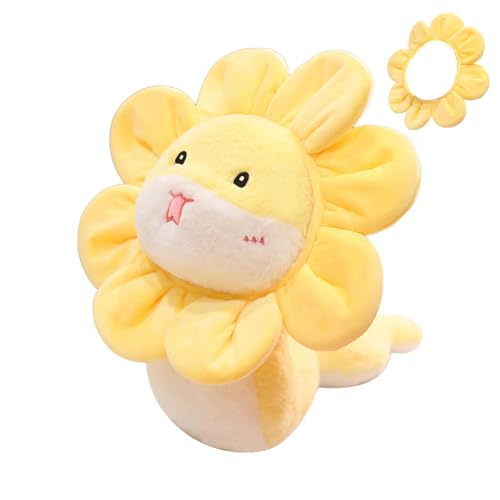 2025 Year of the Snake Doll | Sunflower Snake Mascot Plush Toy | Spring Festival Plush Snake for Lunar New Year, Year of the Snake Plush Toy for Feier, Decorative Fake Snakes for Spring Festival von Vriusi