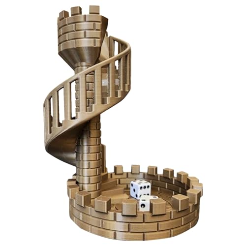 Dice Tower, Dice Rolling Tower, Dice Tower Castle, Dice Tower Castle Stairs, Desktop Art Ornaments, Decorating Dice Tower Castle, Desktop Decorations Dice Castle, Tabletop Game for Kids and Adults von Vriusi