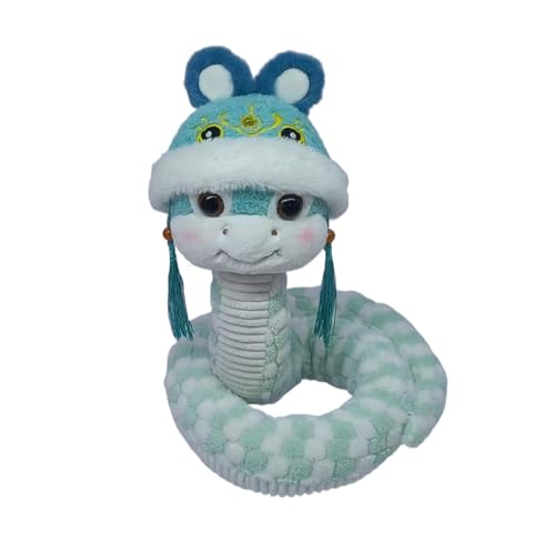 Snake Year Plüsch, niedliches Snake Maskottchen Plüsch, chinesisches neues Jahr Dekorationen 2025, Lunar New Year Snake Plush Spielzeug, Snake Plush Toy für Familie, Snake Plush für Freunde und von Vriusi