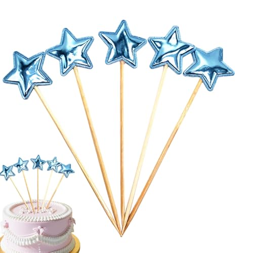 Star-Themed Birthday Cake Topper, Glitter Cake Topper for Boys, Food-Grade Safe Cake Topper for Birthday, Sparkling Star Cake Decoration, Cake Topper Set for Boys Party, Birthday Cake Topper Glitter S von Vriusi