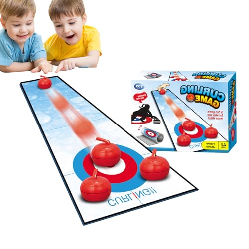 Tabletop Curling | Small Tabletop Golf Game | Indoor Small Desktop Golf Game, Educational Table Bowling Game for Kids and Adults, Fun Family Game, Desk Sports for All Ages von Vriusi