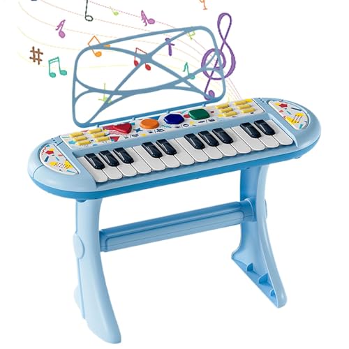 Vriusi 24-Key Musikinstrument Portable Kids Piano Learning Keyboard For Kids Beginner Piano Keyboard Electronic Music Instrument Girls Keyboard Piano Recording Kids Piano Music Toy For Kids Baby von Vriusi