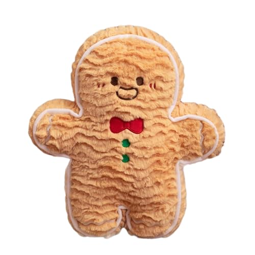 Vriusi 40,6 cm (11,8 Zoll) Weihnachtsgingerbread Man, Christmas Tree Plush Pillow, Christmas Gingerbread Man Plüschpuppe, Plüsch, Stuffed Christmas Home Decorations für Sofa, Bett, Couch und Kissen von Vriusi