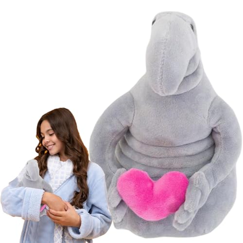 Vriusi Alien-Plüschpuppe,Plüsch-Alien-Stofftier,Alien Plüsch mit rotem Herz | Huggable Space Alien Space Creature Plüschtier Weltraum Stofftier mit Herz Plüschpuppenspielzeug von Vriusi