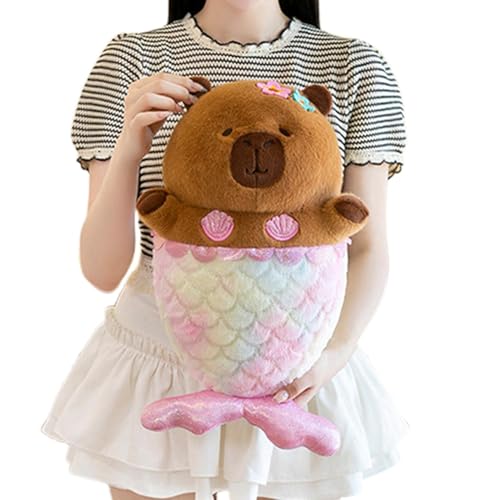 Vriusi Capybara Plüschpuppe, 30,5 cm Capybara Spielzeug, Capybara Mermaid Plüsch, Mermaid Capybara Plüschtier, Cute Plush Animal, Capybara Plush für Mädchen, Puppe für Kinder, Plush Capybara Toy, von Vriusi