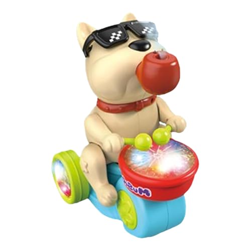 Vriusi Drumming Dog Toy, Early Educational Drum Toys, Musical Train Kids Toys, Lighted Musical Dog Toy, Spraying Drumming Dog, Musical Kids Toy, Interactive Drum Toy, Light-Up Drum Toy von Vriusi