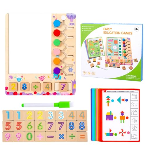 Vriusi Early Education Toys, Colorful Wooden Math Counting Toys, Educational Teaching Number Toys, Funny Educational Learning, Multifunctional Thinking Game for Early Childhood Education von Vriusi