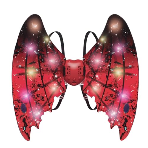 Vriusi Electric Butterfly Wings, Fairy Butterfly Wings with Lights and Music, Movable Cosplay Demon Wings and Shiny Princess Wings, Kostüm-Zubehör für Partys, Halloween und Weihnachten von Vriusi