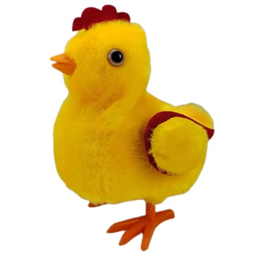 Vriusi Electronic Chicken Plush Toy | Soft Jumping and Flapping Wings Chicken Doll | Battery-Powered Walking Chicken with Sounds for Kids, Interactive Toy for, Perfect for Boys and Girls von Vriusi