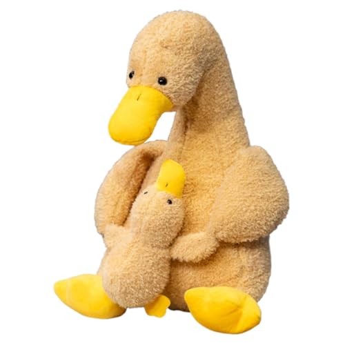 Vriusi Entzückende Mother and Child Duck Stuffed Animal | Cartoon Plüsch-Duck Toy | Weiche Komfortpuppe für Kinder und Jugendliche, perfekt für Sleeping und Cuddling, Cartoon Duck Cuddle Doll von Vriusi