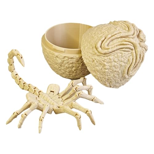 Vriusi Integrated Movable Facehugger, 3D Printed Decoration, Movable Animal Toy, Printed Multi-Jointed Classic Movie Character, Creative Desktop Ornament, Alien Egg Printed Toy, Car Ornament von Vriusi