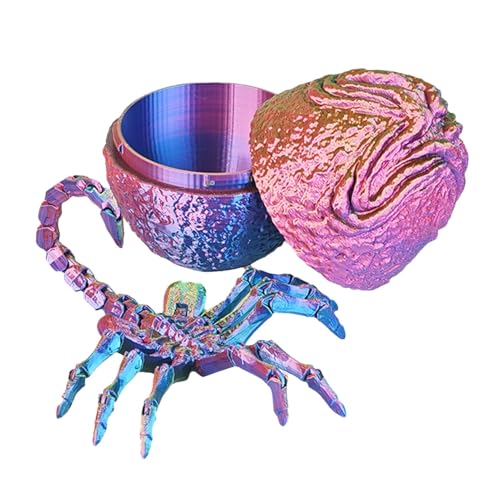 Vriusi Integrated Movable Facehugger, 3D Printed Decoration, Movable Animal Toy, Printed Multi-jointed Classic Movie Character, Creative Desktop Ornament, Alien Egg Printed Toy, Car Ornament von Vriusi