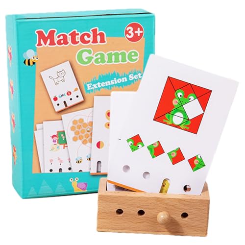 Vriusi Karten für die frühe Bildung im Vorschulalter, Flash-Karten für frühes Lernen, Lernspielzeug für Vorschul-Flashkarten für Kinder, lustiges Matching-Kartenspiel von Vriusi